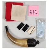 Antique Horn Powder Flask