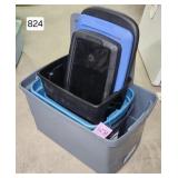 Vinyl Large & Medium Size Containers, Lot of (4)