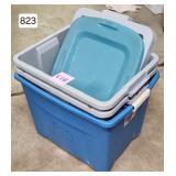Vinyl 22-Gal. Storage Containers, Lot of (3)