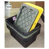 Bin Box 15-Gal. Storage Containers, Lot of (5)