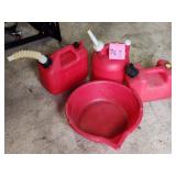 Lot of (3) Vinyl Fuel Cans