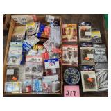 Box of New Fishing Hooks & Weights