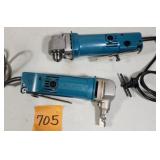 Makita Nibbler & 3/8" Angle Drill