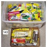Large Box of New Grubs, Shads, Slurpies, etc.