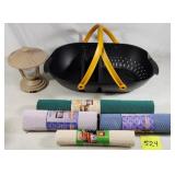 Vinyl Camp Tote  & Rolls of  Shelf Liner