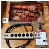 Trouble Light, Extension Cord & Power Strip