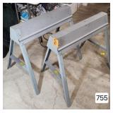 Pair of Steel Folding Saw Horses