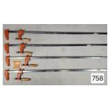 Lot of (4) 28" Bar Clamps