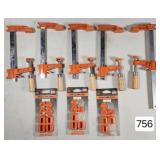 Lot of (5) Small Bar Clamps & Pads