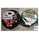 Pair of New 50 ft. Garden Hoses