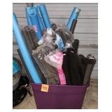 Tub of Pipe Insulation, Weed Black & Pool Toys