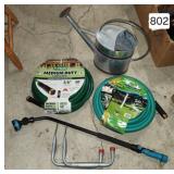Pair of New 50 ft. Garden Hoses & Sprinklers