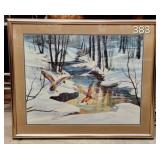 Framed Watercolor Mallard Duck Print