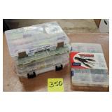 Crank Bait & Jigs, Lot of (5) Vinyl Cases