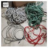 Pair of Long Nylon Braided Marine Ropes