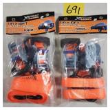 Set of (4) 10 ft. Ratchet Tie Downs