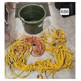 Tub of Heavy Duty Electric Cords