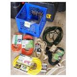 Crate of New Light & Heavy Duty Electric Cords