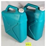 Pair of Vinyl 6-Gal. Water Jugs