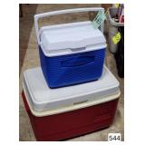 Pair of Rubbermaid Coolers