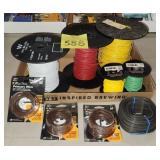 Lot of Single Strand Copper Wire Spools