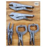 Lot of (5) Vise Grips