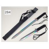 Tomahawk Iridescent Steel Dagger Set