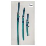 Japanese Samari Style 3-Sword Set