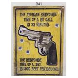 Average Response Time Metal Sign