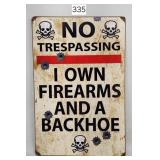 No Trespassing Nostalgic Sign