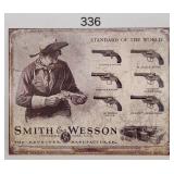 Smith & Wesson Revolver Metal Sign
