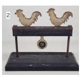 Early Cast Iron Rooster Shooting Target