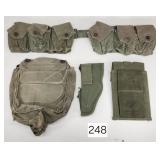 WWII Canvas Ammo Belt & Packs