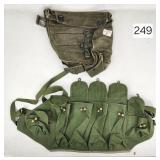 WWII Green Canvas Gas Mask Bag