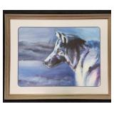 Grey Wolf Matted & Framed Portrait