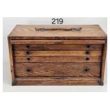 Antique Oak 4 Drawer Machinist Chest