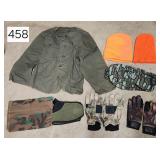 Shooters Jacket, Face Mask & Camo Gloves