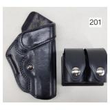 Dillon GOVT Leather Holster & HKS 203 Speed Load