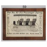 Rock Island Buggy Co. Framed Advertisement