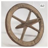 Ealry Wooden 12' Wheelbarrow Wheel