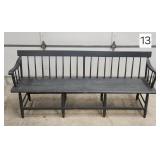 Primitive Pine Com Back 6' Deacons Bench