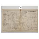 Early Outline Map of Ogle County, Illinois