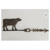 Embossed Tin Cow Weathervane Directional