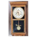 Sessions Oak Calendar Regulator Wall Clock