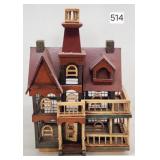 Folk Art House Bird Cage