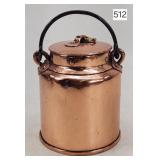 Antique Heavy Copper Cream Pail