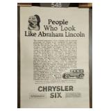 1926 Chrysler Six Automobile Posters