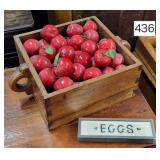 German Primitive Dove Tailed Handled Apple Box