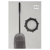 Union Fork Iron Coal Shovel & Ornate Bracket