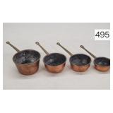 Miniature Copper & Brass Pan Set